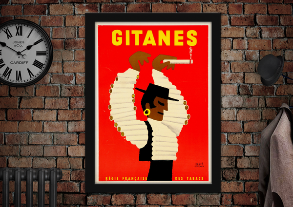 Gitanes Cigarettes Vintage Style Poster