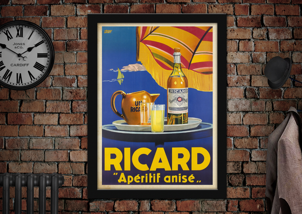 Ricard Aperitif Anise Vintage Poster