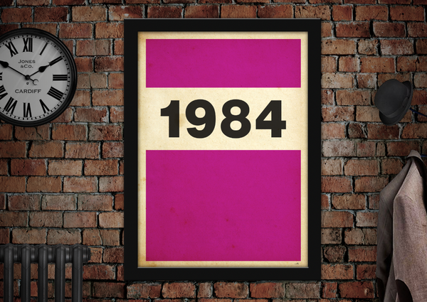 Personalised Your Year Vintage Poster Antique Magenta Print