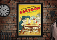 Tom & Jerry Technicolor Vintage Style Poster