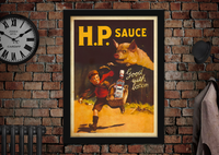 HP Sauce Good with Bacon Vintage Style Poster