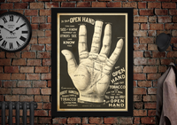 Open Hand Tobacco Vintage Style Poster
