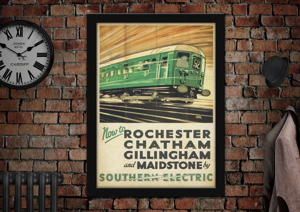Southern Electric Vintage Railway Advertising Poster