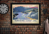 Yorkshire Coast Nr. Whitby Vintage Style Railway Poster
