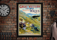 Great Western Railway Wales Vintage Style Poster