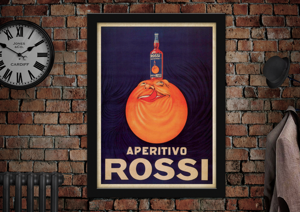 Aperitivo Rossi Vintage Style Poster