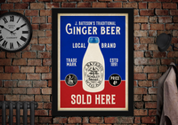 J Bateson's Scholes Bridge Wigan Ginger Beer Vintage Style Poster