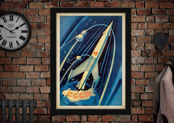 Soviet Space CCCP Rocket Poster