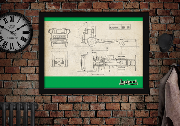 Leyland Truck Blueprint Poster