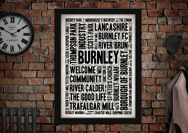 Burnley Town Poster