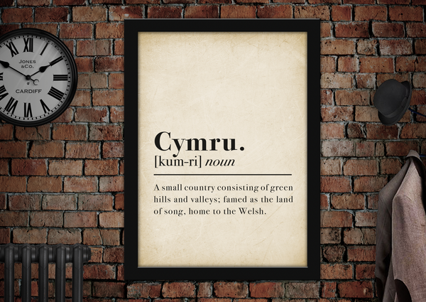 Cymru Welsh Dictionary Quote Poster