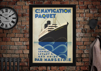 Cie De Navigation Paquet Vintage Shipping Poster