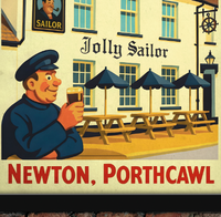The Jolly Sailor Newton Porthcawl Bridgend Vintage Advertising Poster