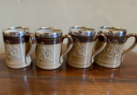 Set of Four Doulton Lambeth Harvestware Tankard Cups c1897