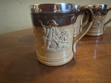 Set of Four Doulton Lambeth Harvestware Tankard Cups c1897