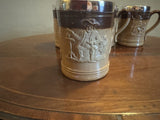 Set of Four Doulton Lambeth Harvestware Tankard Cups c1897