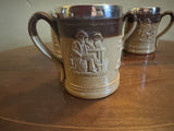 Set of Four Doulton Lambeth Harvestware Tankard Cups c1897