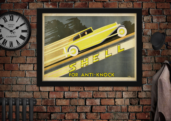 Shell for Anti-Knock Rolls Royce Vintage Style Poster