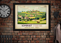 Somerset Vintage Railway Advertising Poster
