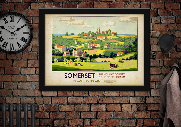 Somerset Vintage Railway Advertising Poster