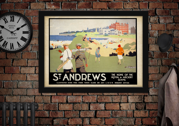 St Andrews Vintage Travel Tourism Poster
