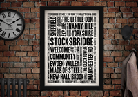 Stocksbridge Town Art Poster Print