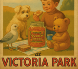 Sun and Sandwiches at Victoria Park Cardiff Vintage Style Advertising Poster 3