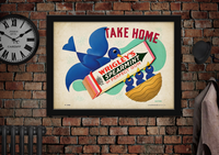 Take Home Wrigleys Spearmint Chewing Gum Vintage Style Poster