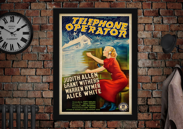 Telephone Operator Vintage Movie Poster