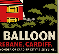 The Balloon Fairwater Pentrebane Cardiff Vintage Advertising Poster