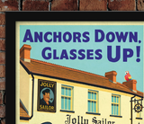 The Jolly Sailor Newton Porthcawl Vintage Advertising Poster