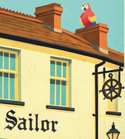 The Jolly Sailor Newton Porthcawl Vintage Advertising Poster