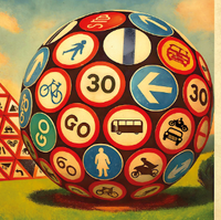The Magic Roundabout Splott Cardiff Vintage Advertising Poster