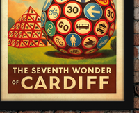 The Magic Roundabout Splott Cardiff Vintage Advertising Poster