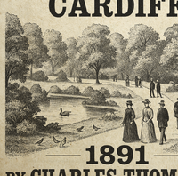 Thompson Park Grand Opening Cardiff Vintage Style Poster