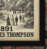 Thompson Park Grand Opening Cardiff Vintage Style Poster