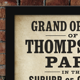 Thompson Park Grand Opening Cardiff Vintage Style Poster