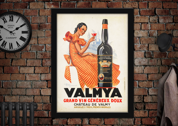 Valmya Grand Vin Genereux Doux Vintage Style Poster