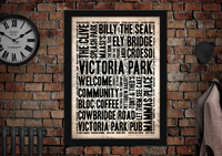 Victoria Park Cardiff City Art Poster Print