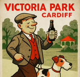 Victoria Park Dog Walk Vintage Guinness Advertising Poster