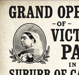 Victoria Park Grand Opening Cardiff Vintage Style Poster