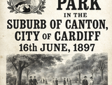 Victoria Park Grand Opening Cardiff Vintage Style Poster