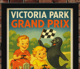 Victoria Park Grand Prix Cardiff Vintage Style Advertising Poster