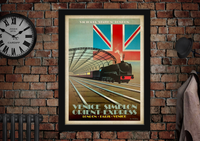 Victoria Station London Orient Express Vintage Poster