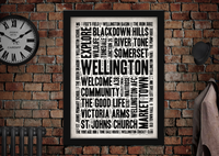 Wellington Somerset Town Poster