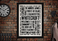 Whitecroft Gloucester Town Art Poster Print