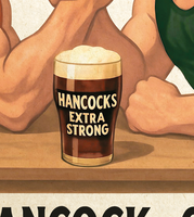 Wm. Hancock & Co. Extra Strength Cardiff Vintage Style Drinks Advertising Poster