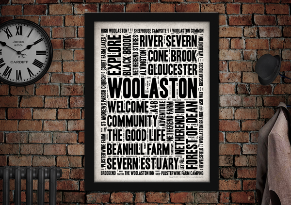 Woolaston Town Gloucester Art Poster Print