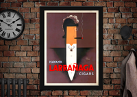 Havana Larranaga Cigars Vintage Style Smoking Advertising Poster