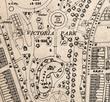 Victoria Park East Cardiff c1905 Map